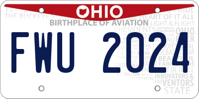 OH license plate FWU2024