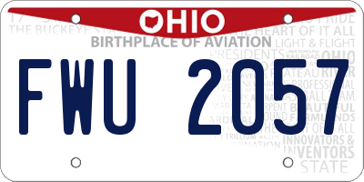 OH license plate FWU2057