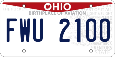 OH license plate FWU2100