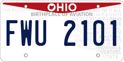 OH license plate FWU2101