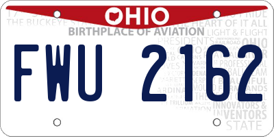 OH license plate FWU2162