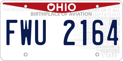 OH license plate FWU2164