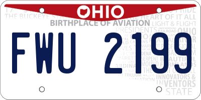 OH license plate FWU2199