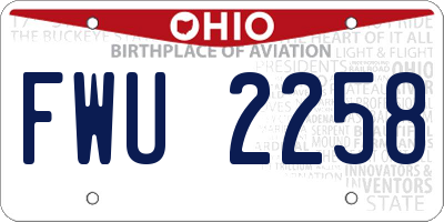 OH license plate FWU2258