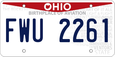 OH license plate FWU2261