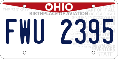 OH license plate FWU2395