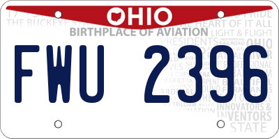 OH license plate FWU2396