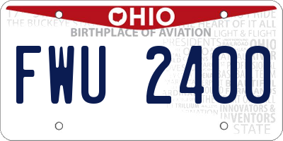 OH license plate FWU2400