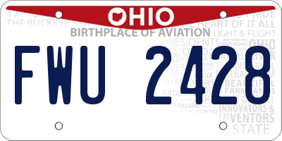 OH license plate FWU2428