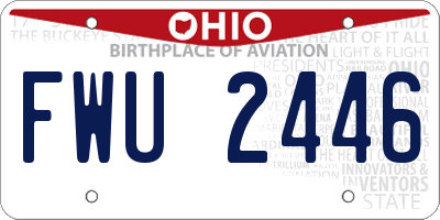 OH license plate FWU2446