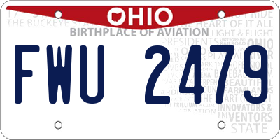 OH license plate FWU2479