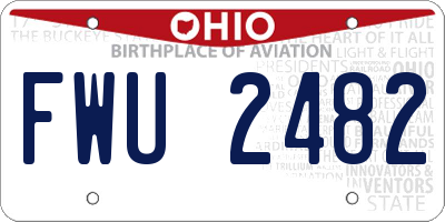 OH license plate FWU2482