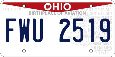 OH license plate FWU2519