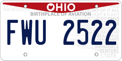 OH license plate FWU2522