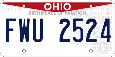 OH license plate FWU2524