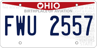 OH license plate FWU2557