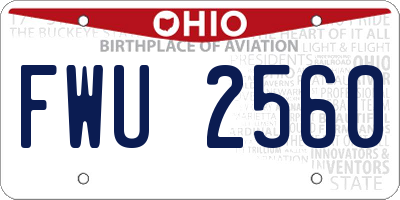 OH license plate FWU2560