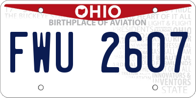 OH license plate FWU2607