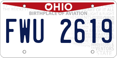 OH license plate FWU2619