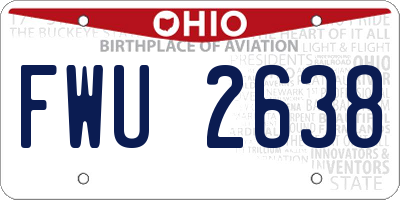 OH license plate FWU2638