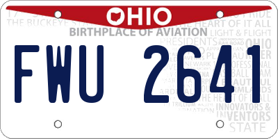 OH license plate FWU2641