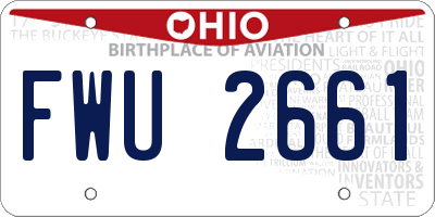 OH license plate FWU2661