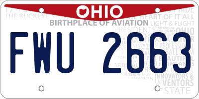 OH license plate FWU2663