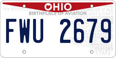 OH license plate FWU2679