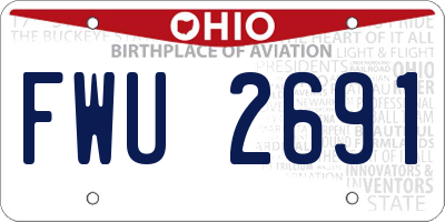 OH license plate FWU2691