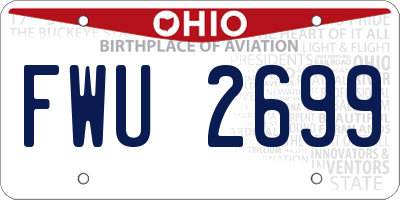 OH license plate FWU2699