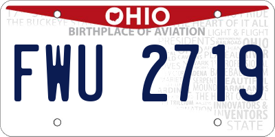 OH license plate FWU2719