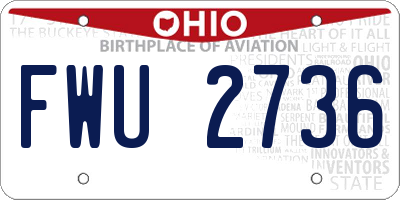 OH license plate FWU2736
