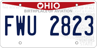OH license plate FWU2823