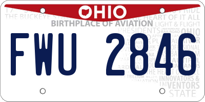 OH license plate FWU2846