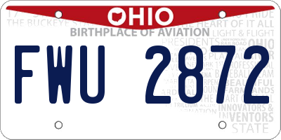 OH license plate FWU2872