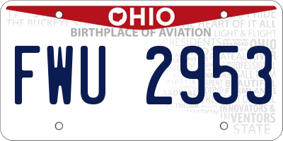 OH license plate FWU2953