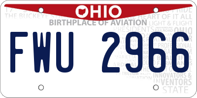 OH license plate FWU2966
