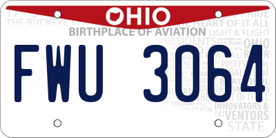 OH license plate FWU3064