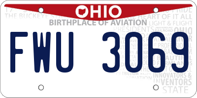 OH license plate FWU3069