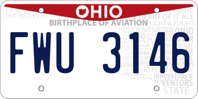 OH license plate FWU3146