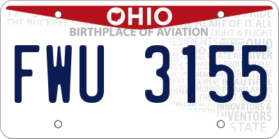 OH license plate FWU3155