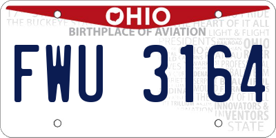 OH license plate FWU3164