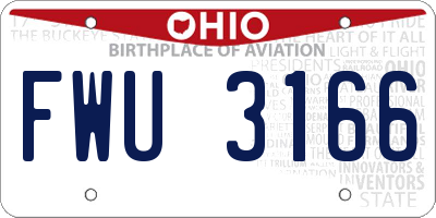 OH license plate FWU3166