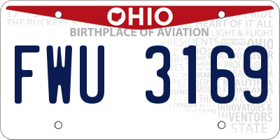 OH license plate FWU3169