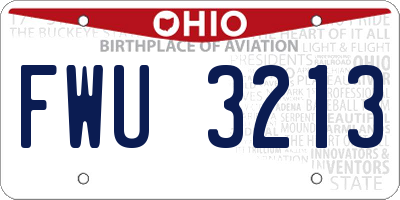 OH license plate FWU3213