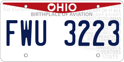 OH license plate FWU3223