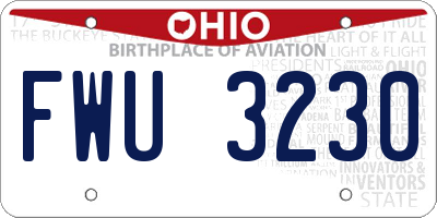 OH license plate FWU3230