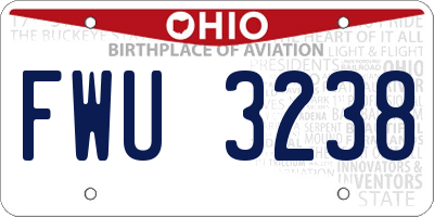 OH license plate FWU3238