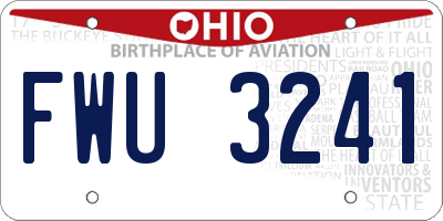 OH license plate FWU3241