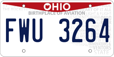 OH license plate FWU3264